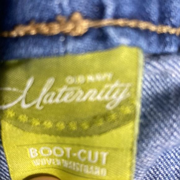 COPY - Size 6 LONG Old Navy Maternity Jeans w Woven Waistband Bootcut - Picture 2 of 7